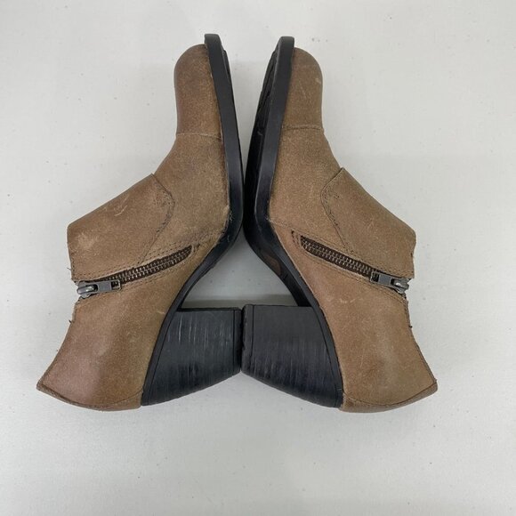 Born Davis Distressed Leather Monk Strap Heeled Bootie Shoe D77717 Womens 10 M - Picture 6 of 9